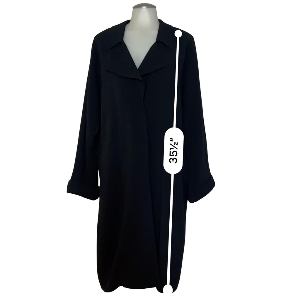 Grace Elements Womens Black Long Lightweight Coat… - image 3
